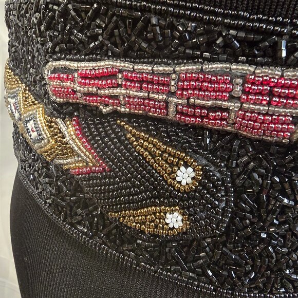 Vintage Original Bells & Bags Designed By Leslie Kaplan Snake Hand Beaded Belt - Picture 6 of 11